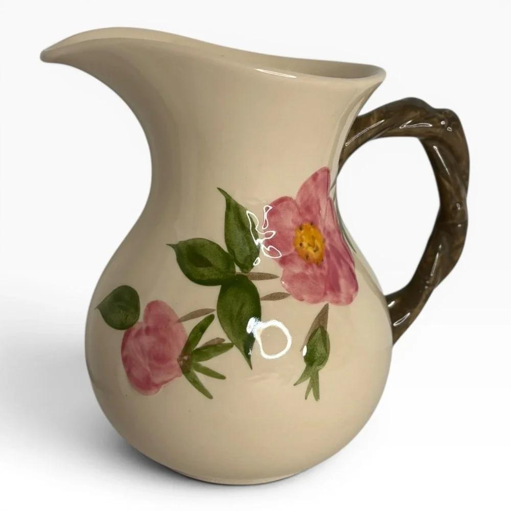 Desert Rose Creamer or Small Milk Pitcher By‎ Franciscan Earthenware Serveware